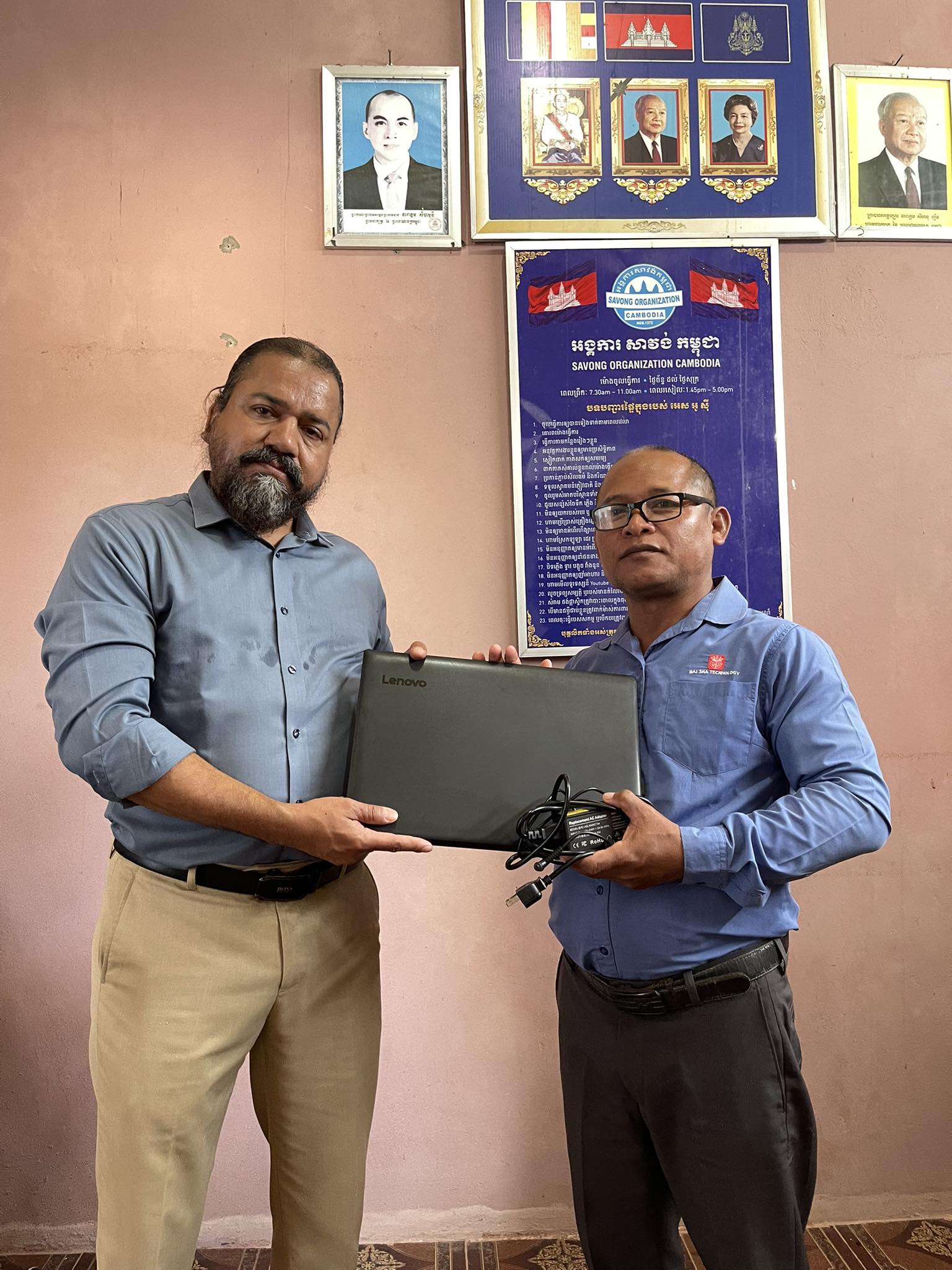 Laptop donation to Savong school